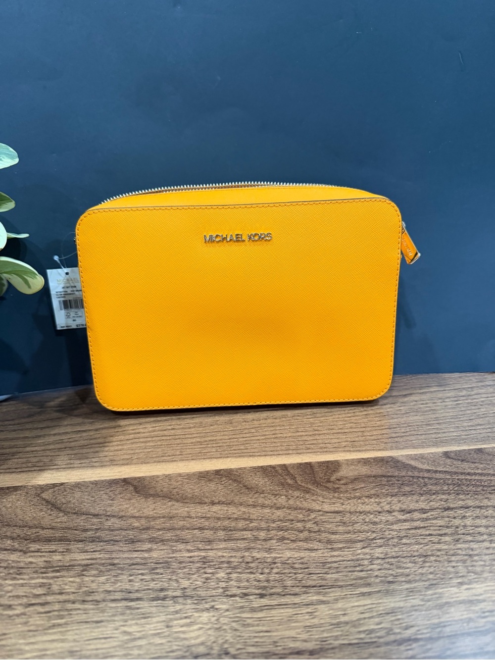 Michael Kors Bright Yellow Saffiano Zip Crossbody